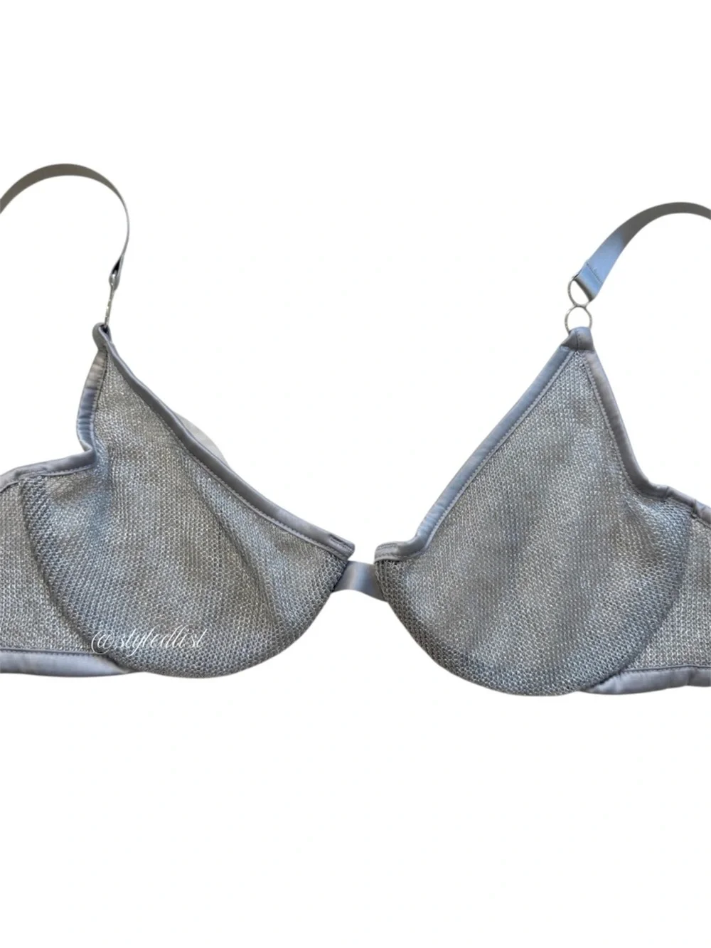 Victoria’s Secret Mesh Bra Silver 32D NWOT